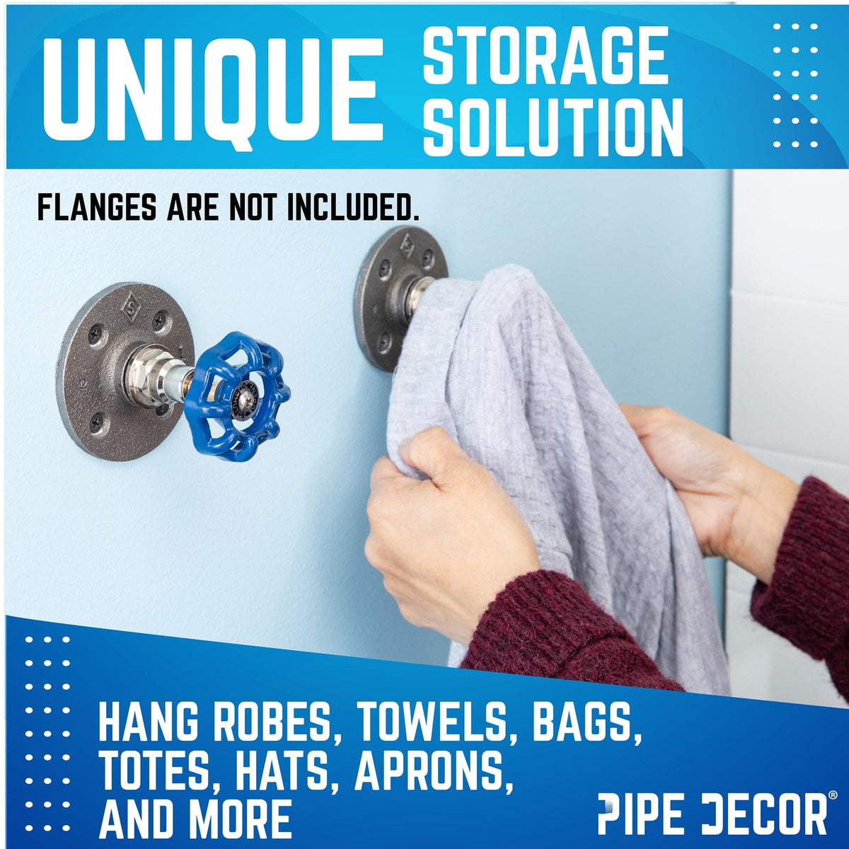 Blue Industrial Spigot Handle (2-Pack) by PIPE DECOR