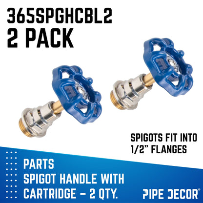 Blue Industrial Spigot Handle (2-Pack) by PIPE DECOR