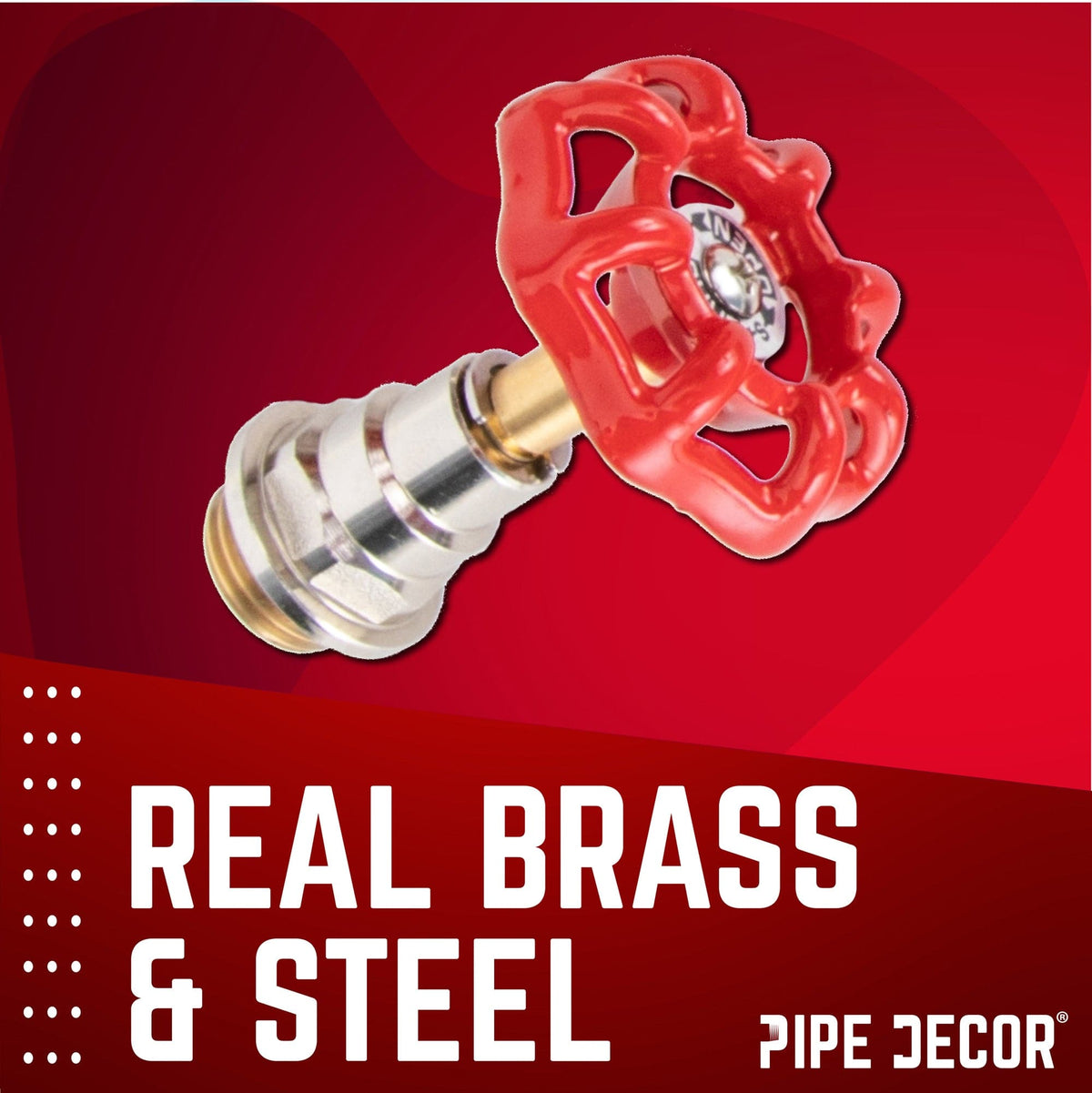 Red Industrial Spigot Handle (2-Pack) by PIPE DECOR