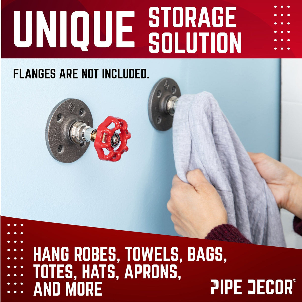 Red Industrial Spigot Handle (2-Pack) by PIPE DECOR