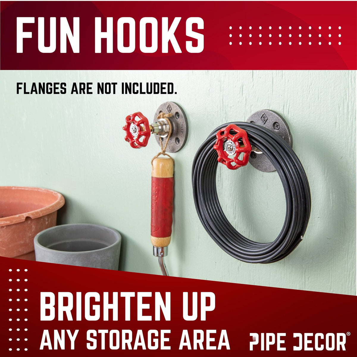 Red Industrial Spigot Handle (2-Pack) by PIPE DECOR