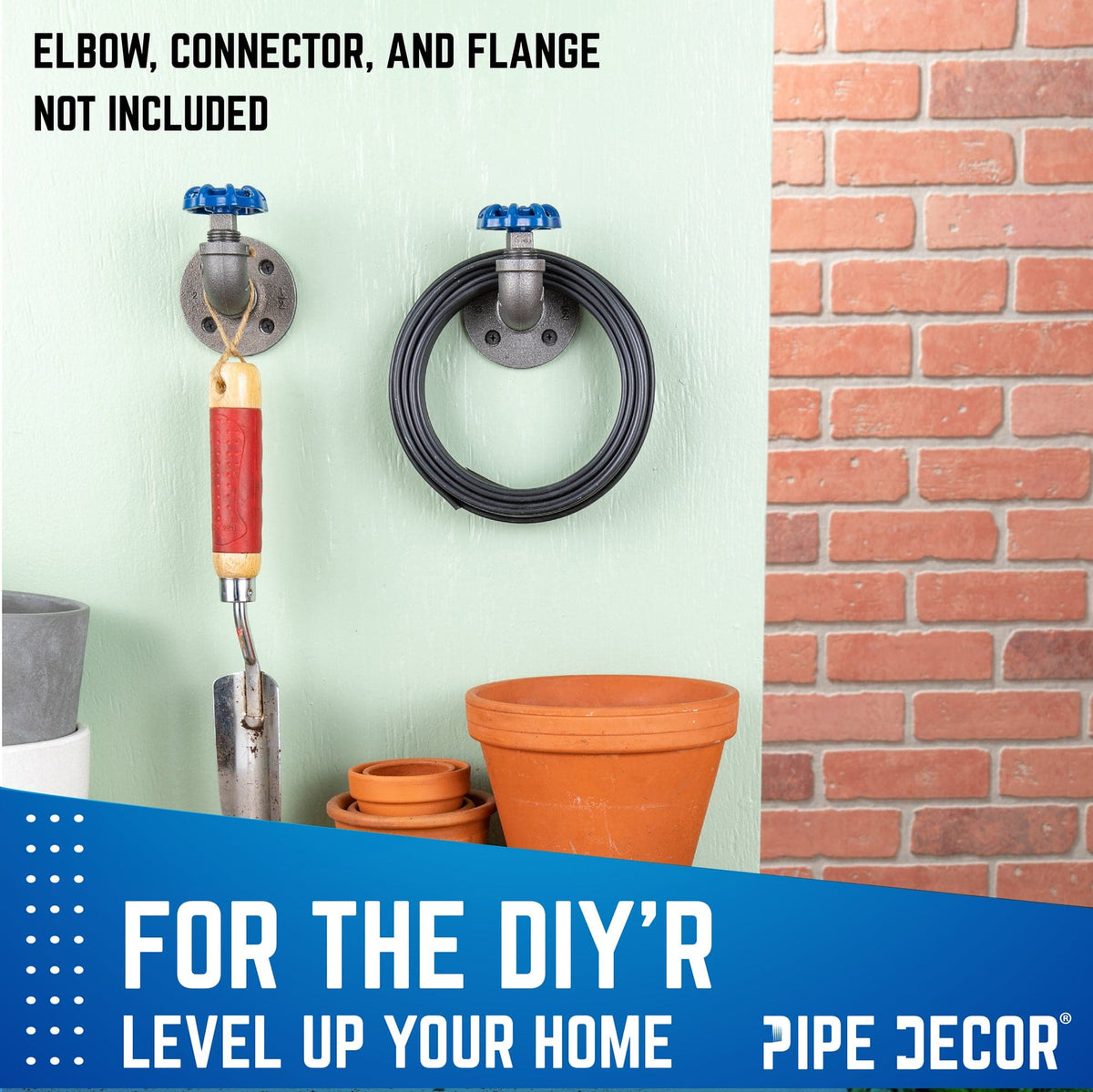 Blue Industrial Spigot with Plug (2-Pack) by PIPE DECOR