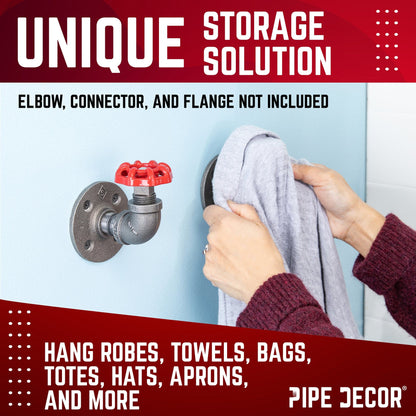 Red Industrial Spigot with Plug (2-Pack) by PIPE DECOR