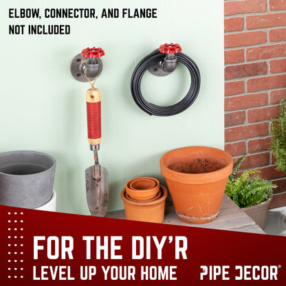 Red Industrial Spigot with Plug (2-Pack) by PIPE DECOR