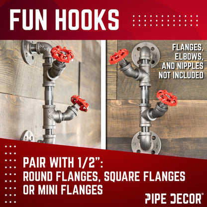 Red Industrial Spigot with Plug (2-Pack) by PIPE DECOR