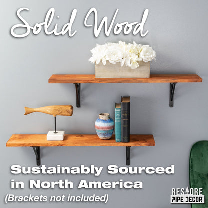 RESTORE Sunset Cedar 36 in. Wood Shelf (Wood Only) by PIPE DECOR