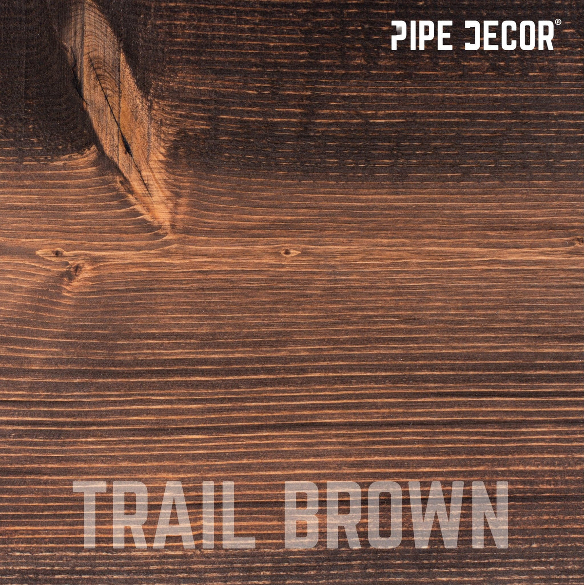 RESTORE Trail Brown 36 in. Wood Shelf (Wood Only) by PIPE DECOR