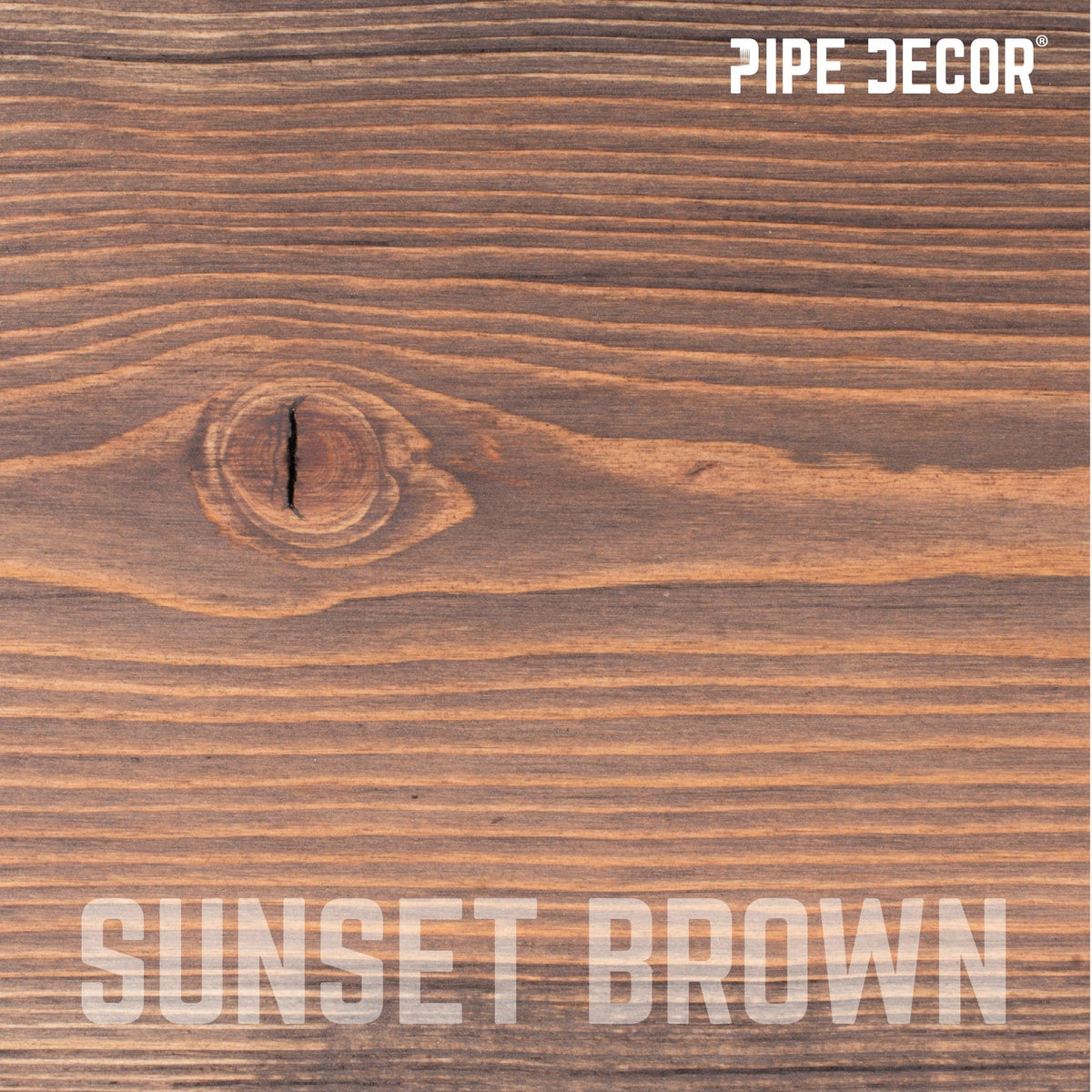RESTORE Sunset Brown 36 in. Wood Shelf (Wood Only) by PIPE DECOR