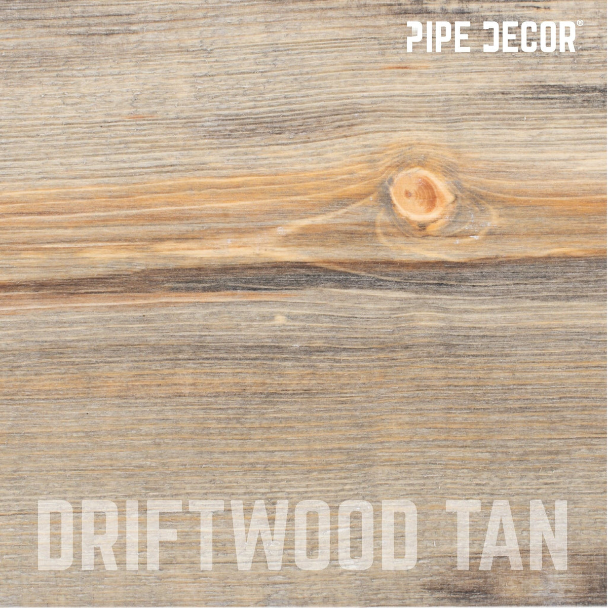RESTORE Driftwood Tan 24 in. Wood Shelf (Wood Only) by PIPE DECOR