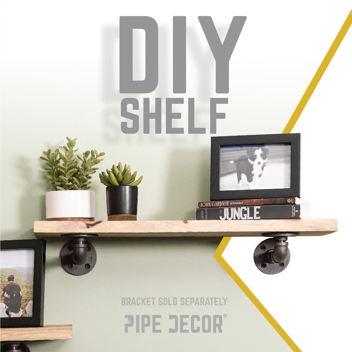 RESTORE Driftwood Tan 24 in. Wood Shelf (Wood Only) by PIPE DECOR