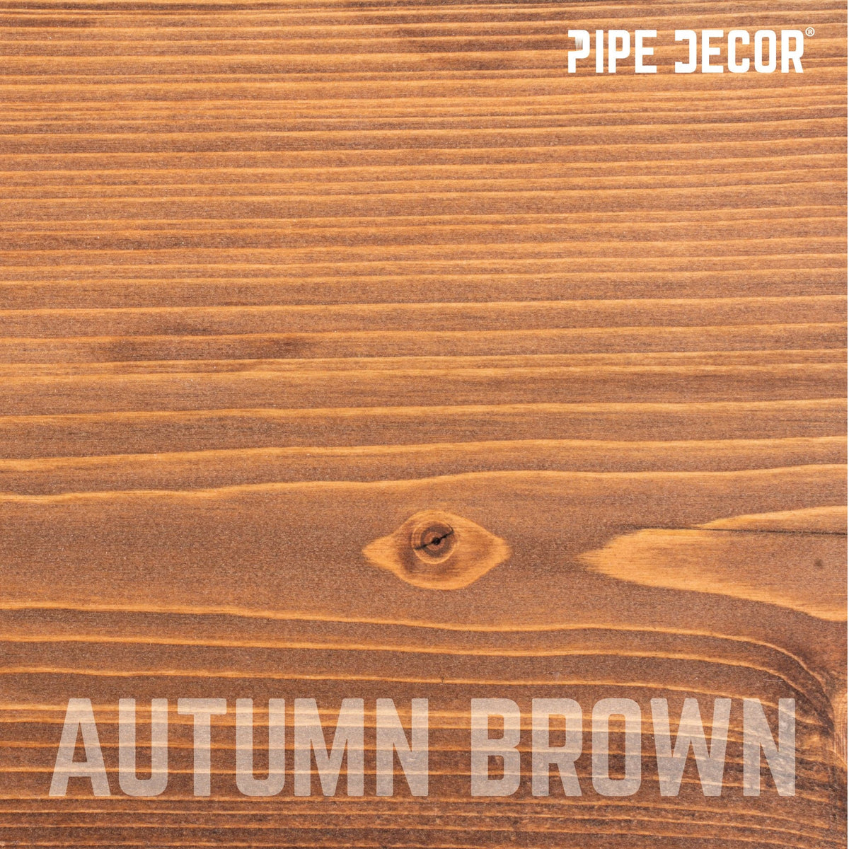 RESTORE Autumn Brown 24 in. Wood Shelf (Wood Only) by PIPE DECOR