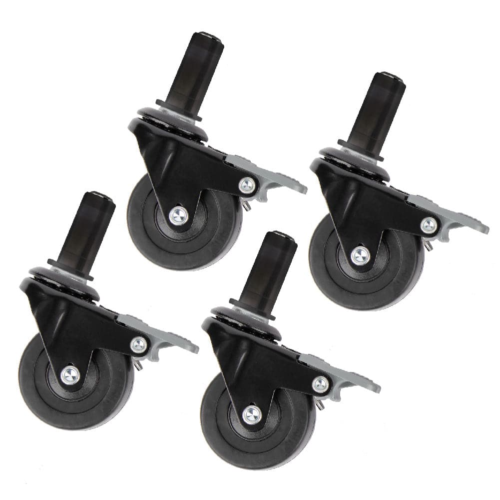Swivel Caster Wheels for ½" Pipe (4-Pack) by PIPE DECOR