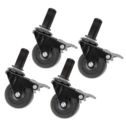 Swivel Caster Wheels for ½" Pipe (4-Pack) by PIPE DECOR