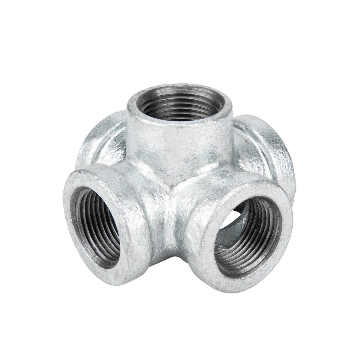 PIPE DECOR 1 in. galvanized iron 5-way pipe fitting
