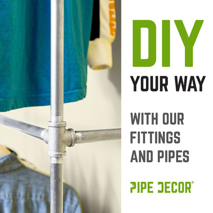 PIPE DECOR 1 in. galvanized iron 5-way pipe fitting, view 10