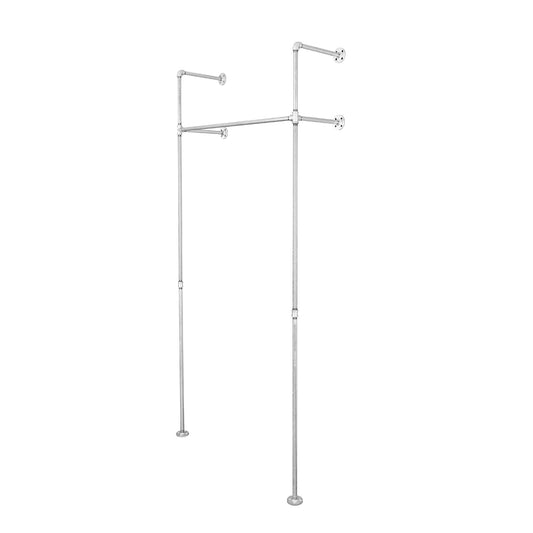 41 in. Galvanized Wall Mounted Clothing Rack, Single by PIPE DECOR