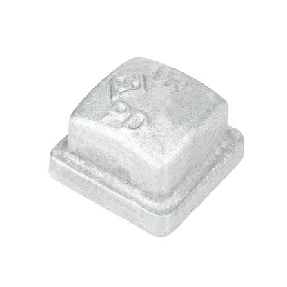 PIPE DECOR 1/2 in. galvanized iron square cap pipe fitting