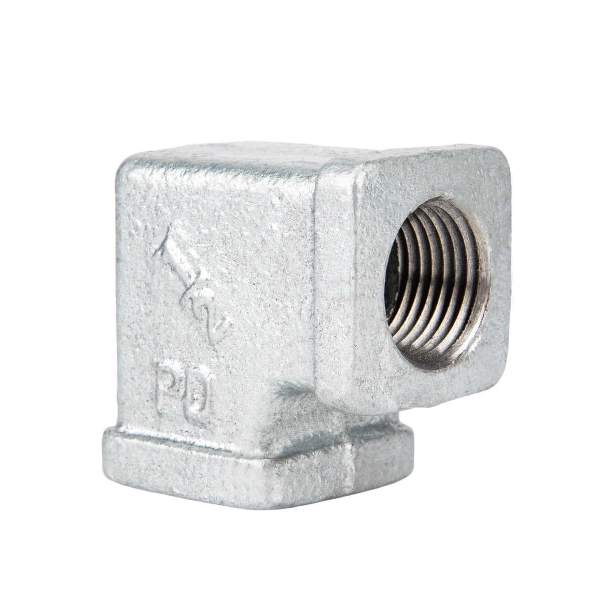 PIPE DECOR 1/2 in. galvanized iron square 90 degree elbow pipe fitting