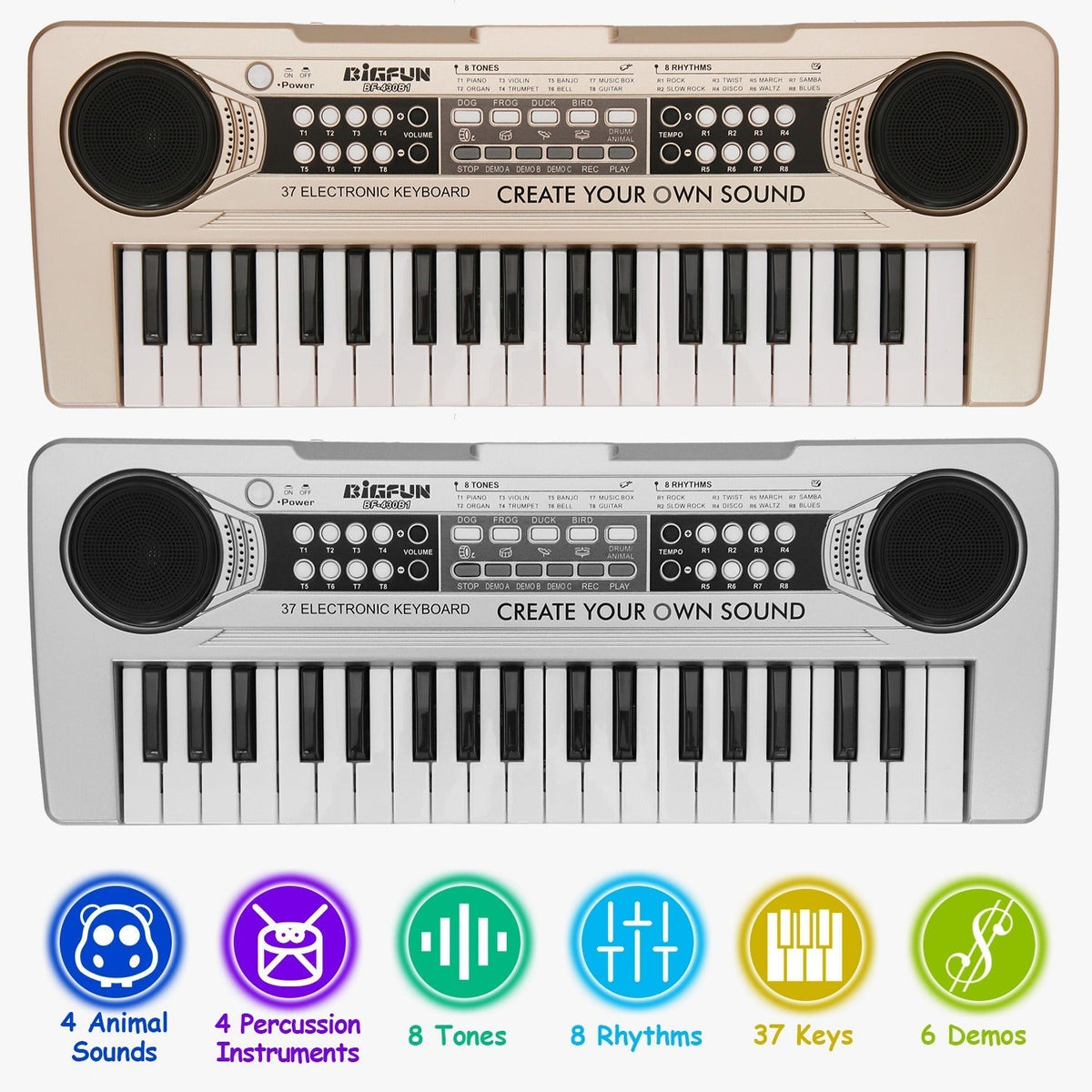 iMounTEK 37-key kids electronic keyboard with microphone, view 10