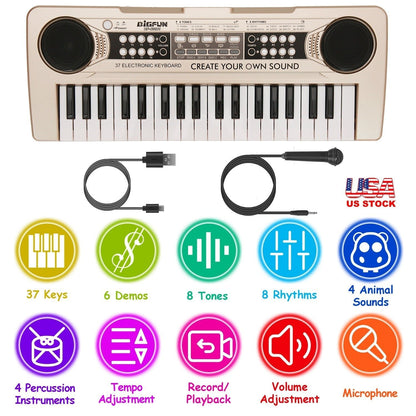 iMounTEK 37-key kids electronic keyboard with microphone, view 11