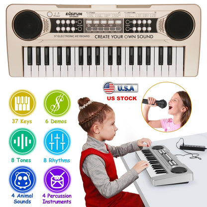 iMounTEK 37-key kids electronic keyboard with microphone, view 12