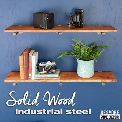 RESTORE Sunset Cedar 36 in. Shelves with Straight Brackets by PIPE DECOR
