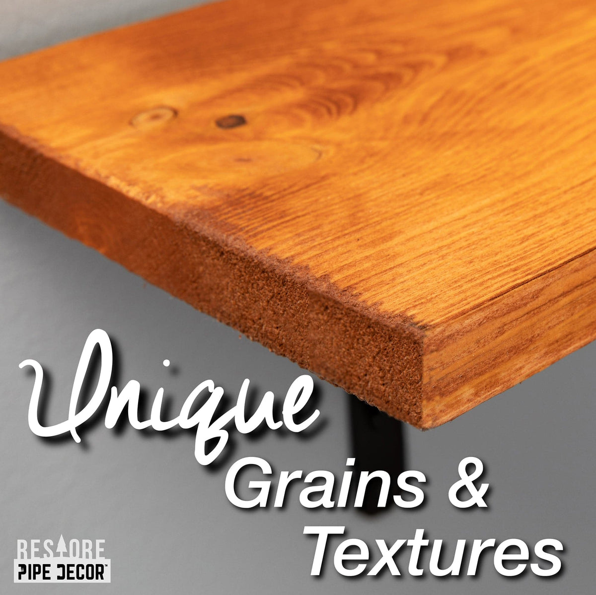 RESTORE Sunset Cedar 36 in. Shelves with Straight Brackets by PIPE DECOR