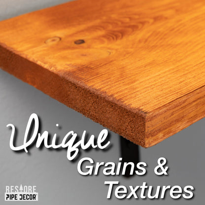 RESTORE Sunset Cedar 36 in. Shelves with Straight Brackets by PIPE DECOR