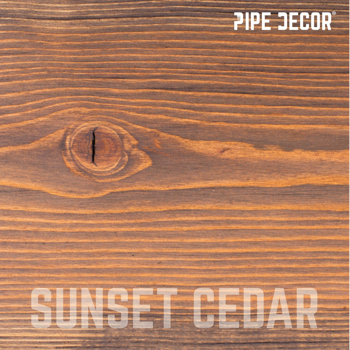 RESTORE Sunset Cedar 36 in. Wood Shelf (Wood Only) by PIPE DECOR