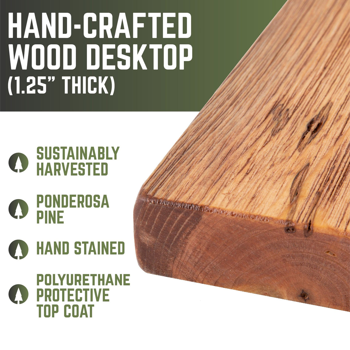 RESTORE Sunset Cedar Solid Wood Office Desk by PIPE DECOR