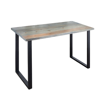 Skyline Riverstone Grey Solid Wood Desk with 28 in. Landscape Legs by PIPE DECOR
