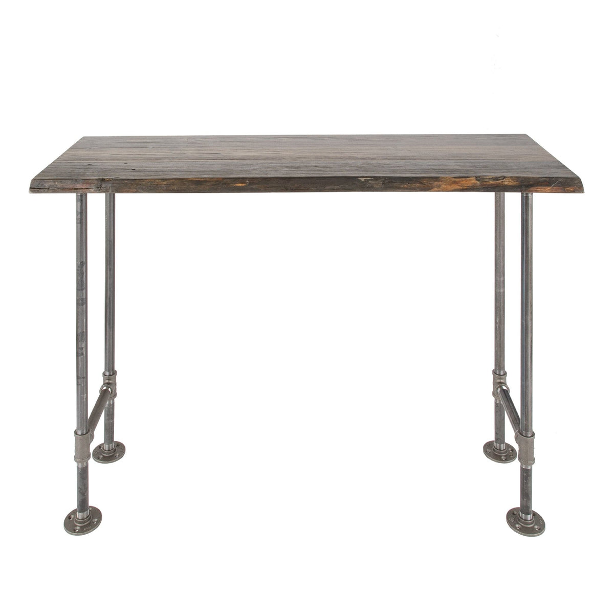 RESTORE Trail Brown Solid Live Edge Wood Console Table by PIPE DECOR