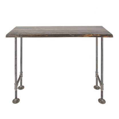 RESTORE Trail Brown Solid Live Edge Wood Console Table by PIPE DECOR