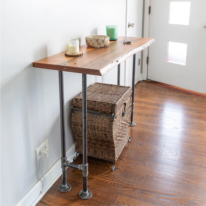 RESTORE Sunset Cedar Solid Live Edge Wood Console Table by PIPE DECOR