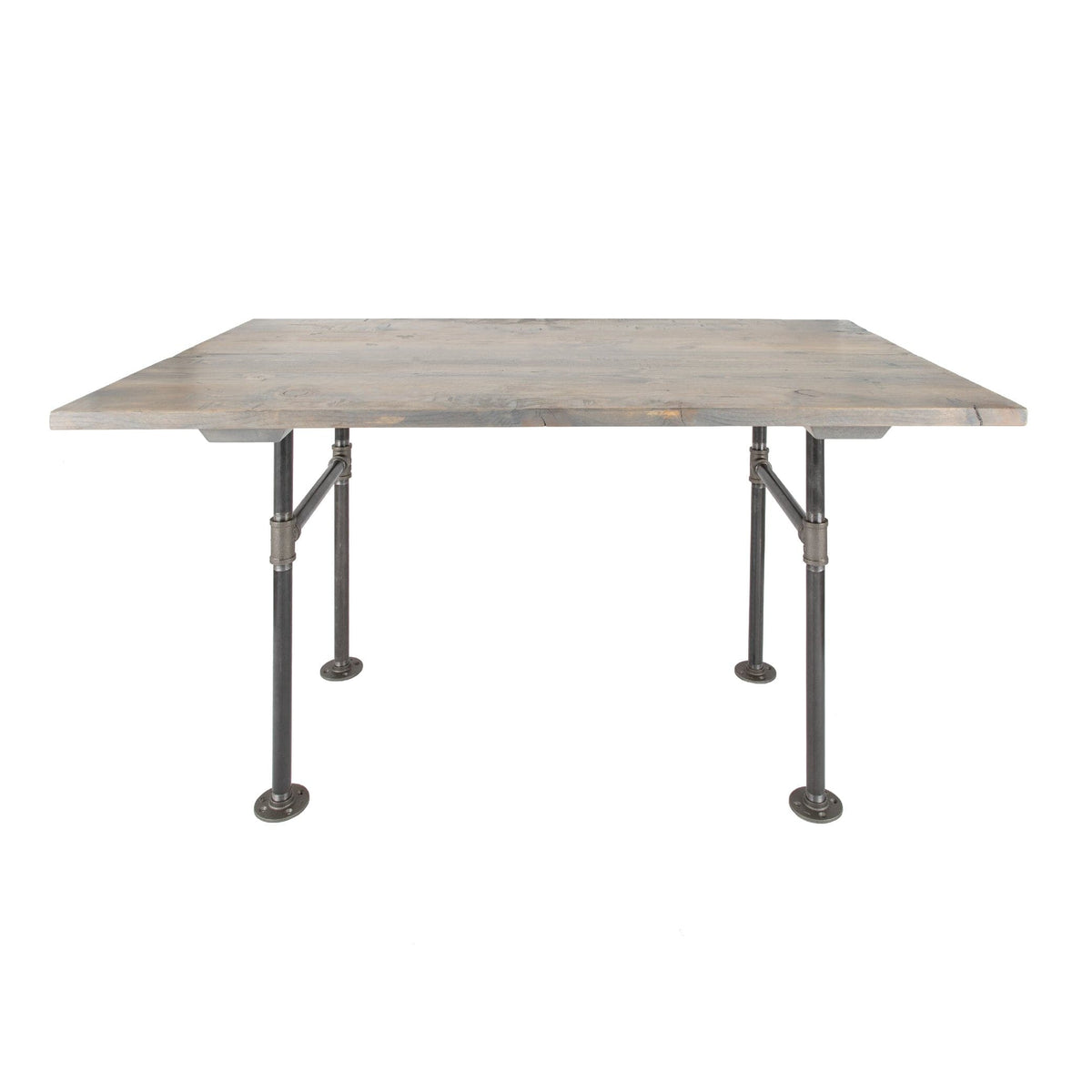 RESTORE Riverstone Grey Solid Wood Dining Table by PIPE DECOR