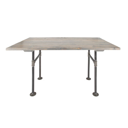 RESTORE Riverstone Grey Solid Wood Dining Table by PIPE DECOR