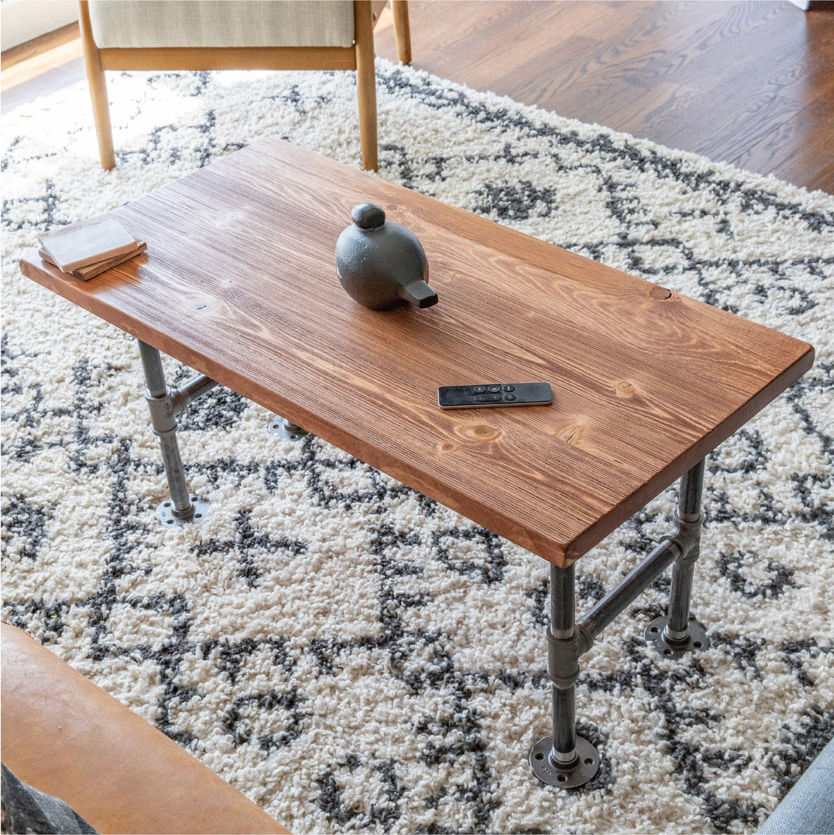 RESTORE Sunset Cedar Solid Wood Coffee Table by PIPE DECOR