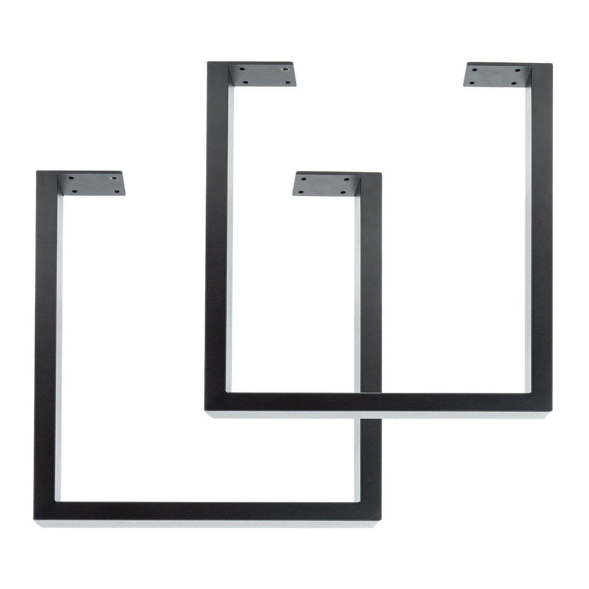 PIPE DECOR 28 in. Skyline Landscape matte black square metal table legs
