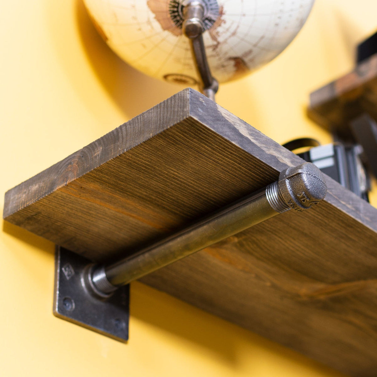 Infographic 6 for the PIPE DECOR 1/2 in. x 8 in. square flange black pipe shelf bracket kit, 4-pack