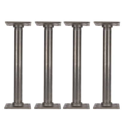 PIPE DECOR 1 in. x 12 in. square flange pipe table legs, 4-pack
