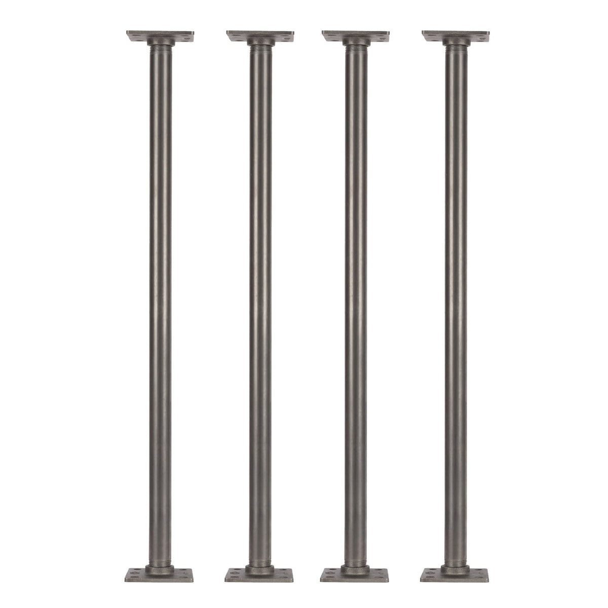 PIPE DECOR 1 in. x 30 in. square flange pipe table legs, 4-pack