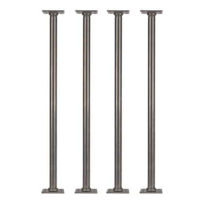 PIPE DECOR 1 in. x 30 in. square flange pipe table legs, 4-pack