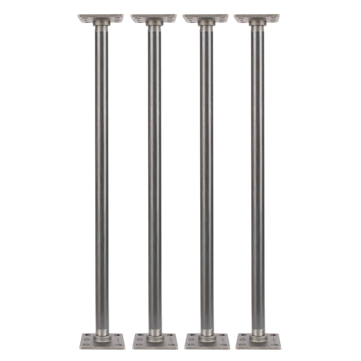 PIPE DECOR 3/4 in. x 24 in. square flange pipe table legs, 4-pack