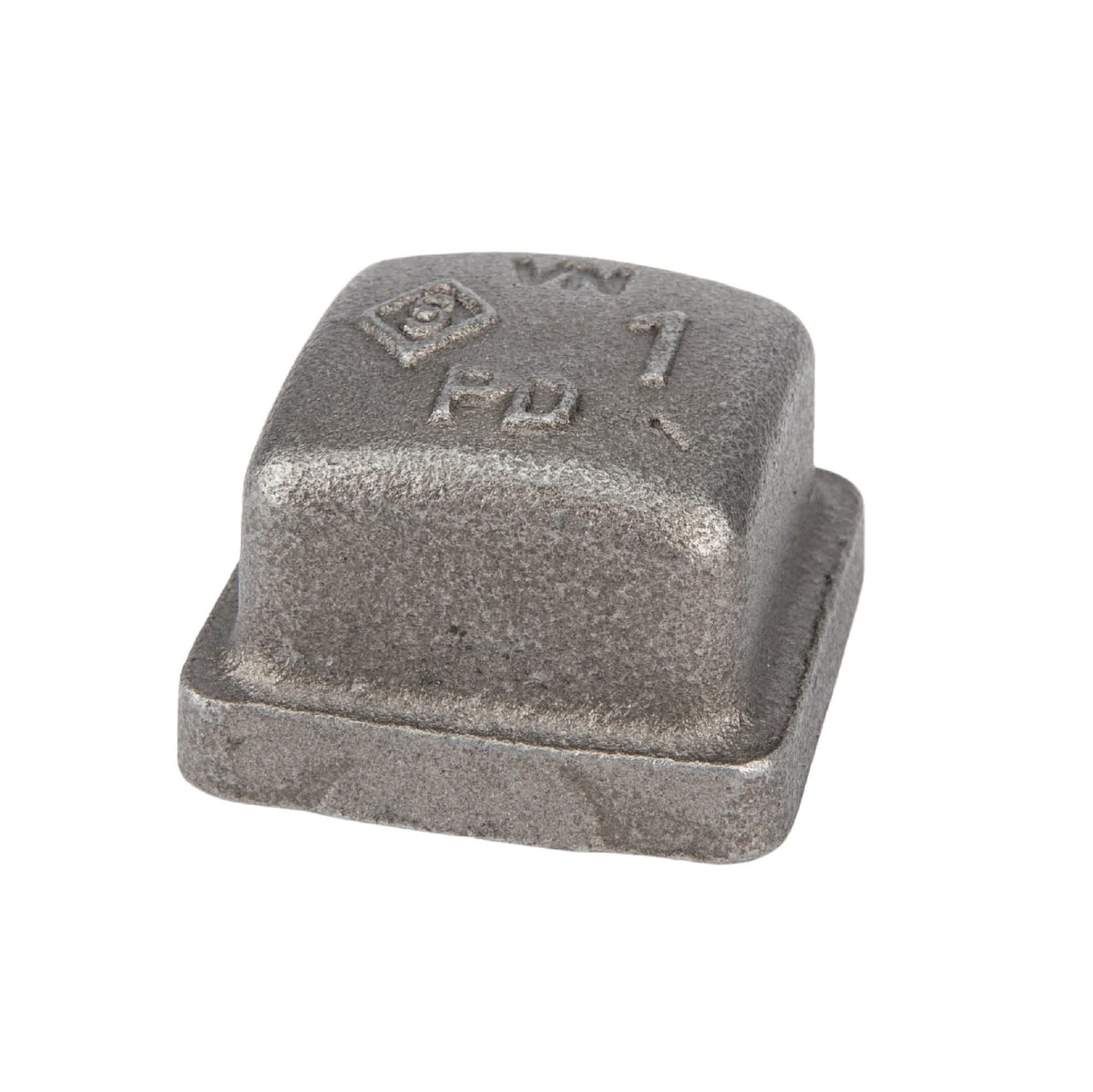 PIPE DECOR 1 in. black iron square cap pipe fitting