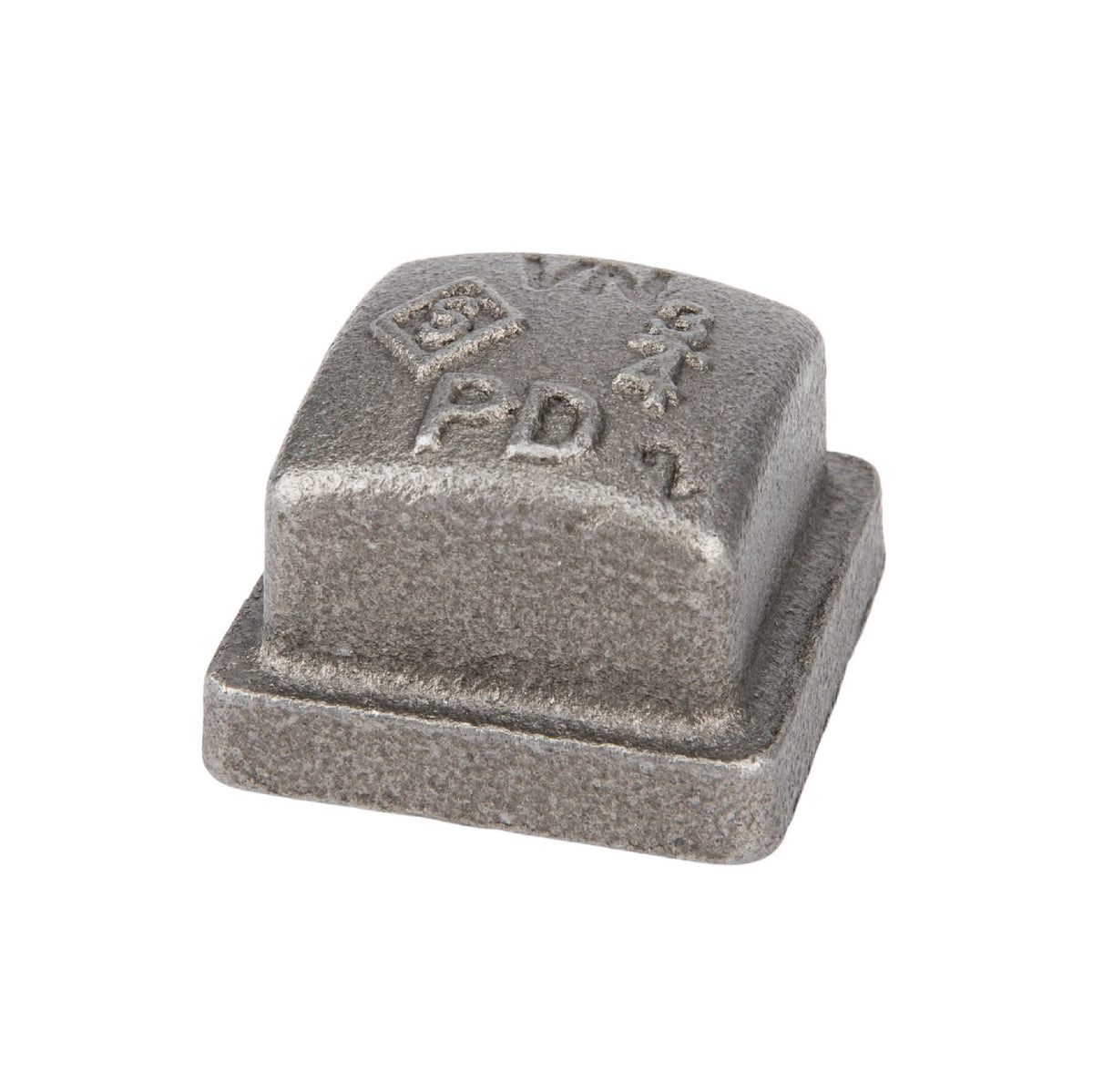 PIPE DECOR 3/4 in. black iron square cap pipe fitting