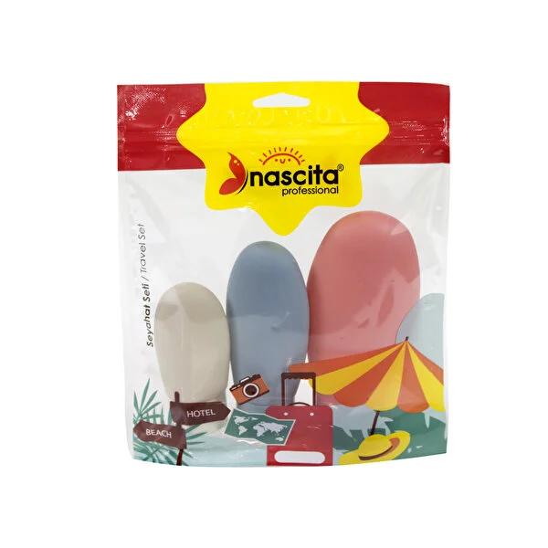 Nascita 3-Piece Travel-Sized Container Set - Portable Toiletries for Liquids & Creams, Compliant with Airline Liquid Regulations by Beauty Care Bag