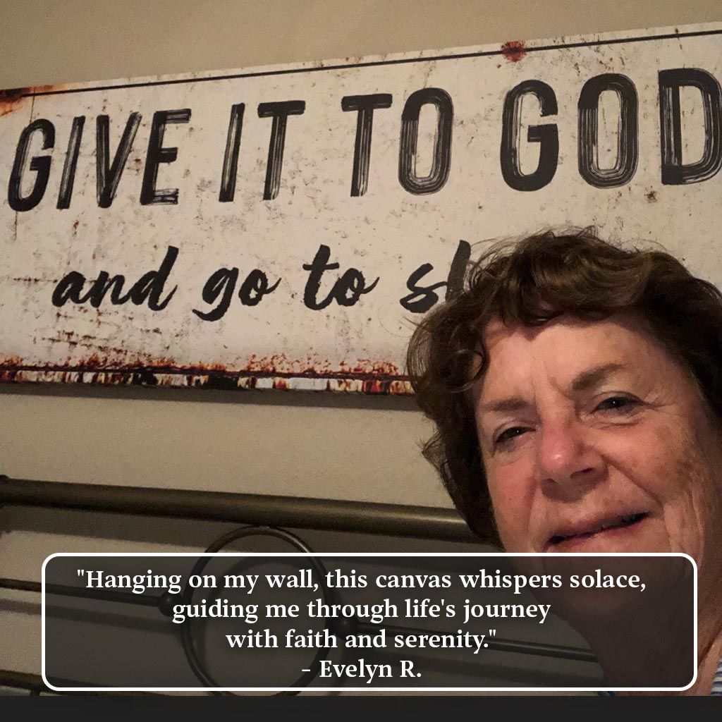 Give It to God and Go to Sleep – Rustic Christian Wall Art for Peaceful Nights by Tailored Canvases