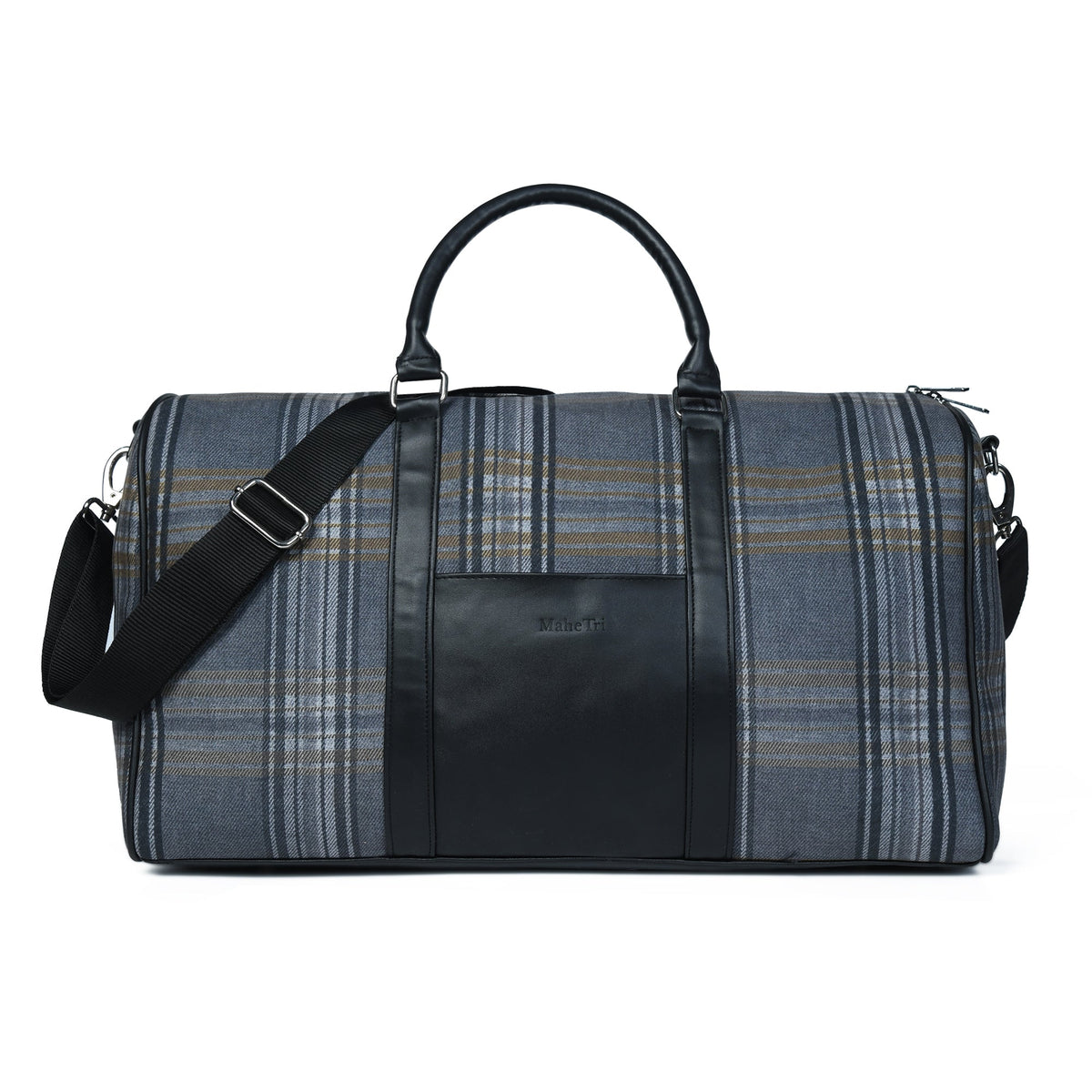 The Highlander Plaid Duffle Bag by Classy Leather Bags