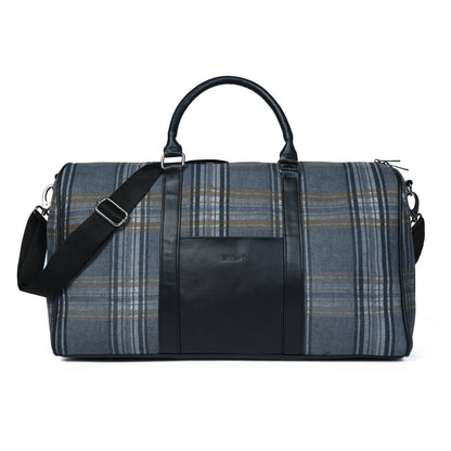 The Highlander Plaid Duffle Bag by Classy Leather Bags
