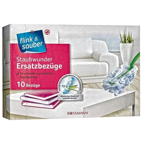 Flink & Sauber Dusting Cloth Refills (10-Pack) - Electrostatic Duster Pads for Easy Cleaning - Collects Dust, Hair & Dirt Effortlessly. by Beauty Care Bag